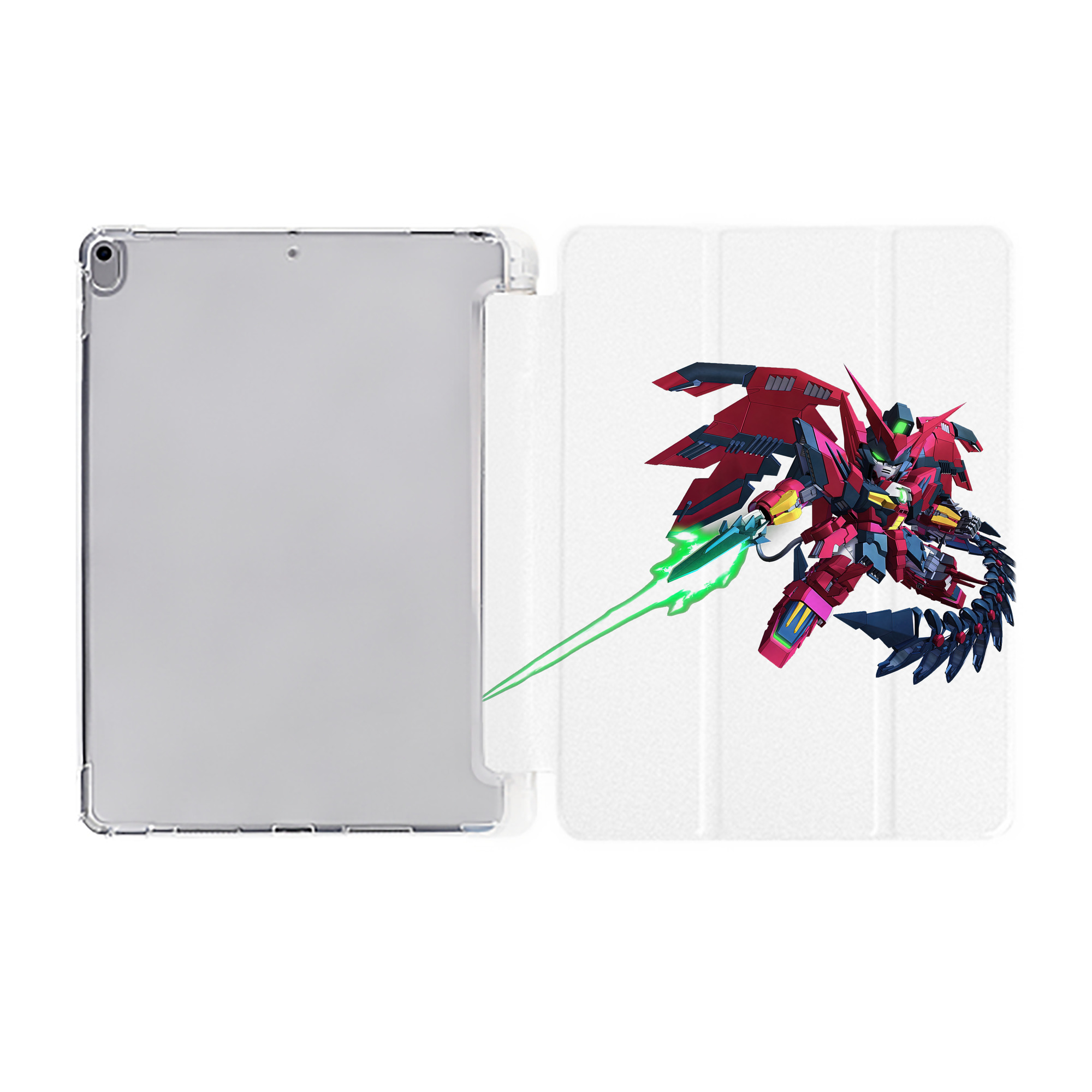 （画像用） 機動戦士ガンダム Mobile Suit Gundam IPad ケース ペン収納付き 三つ折りスタンド PUレザー×シリコン 対応機種9.5/10.5/10.9インチ